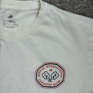 Adidas International Country Club Graphic T Shirt White Large Back Logo Tee L